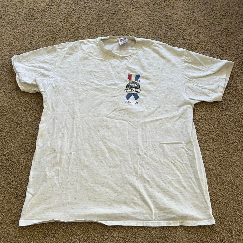 Oversized White vintage 1993 4th of July Old Pro's Scripps Ranch T-shirt tshirt